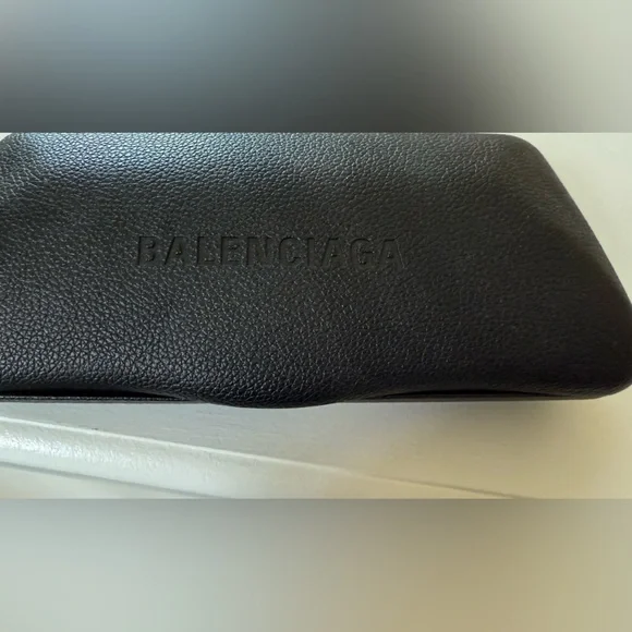 Balenciaga Black Sunglasses with Gold Detail - Picture 9 of 14